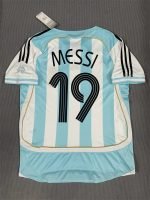 Messi#19 Argentina Home Kit 2006 World Cup Retro Jersey Football Shirt YH