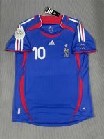 Zidane#10 France Home Kit 2006 World Cup Retro Jersey Football Shirt YH - Image 2