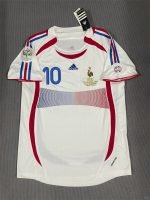 Zidane#10 France Away Kit 2006 World Cup Retro Jersey Football Shirt YH - Image 2