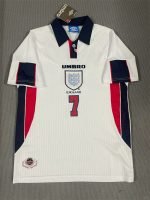 Beckham#7 1998 World Cup Home Kit Retro Jersey Football Shirt YH - Image 2