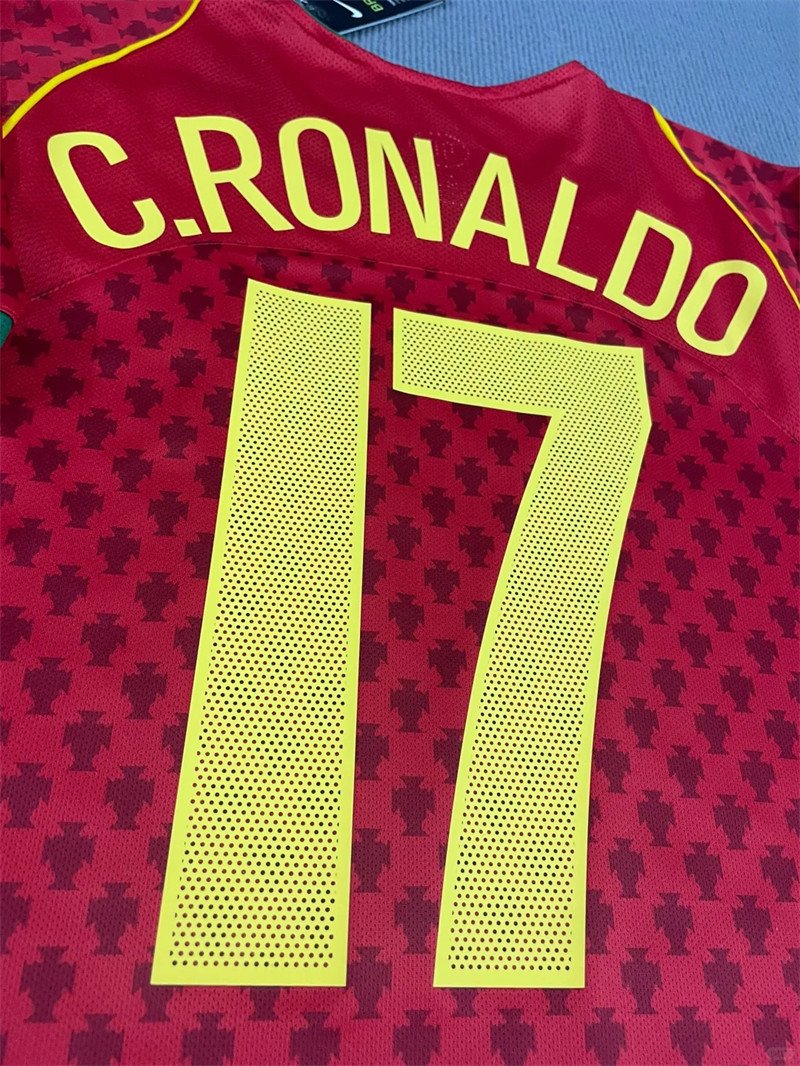 20241111_113959_036 Ronaldo#17 Portugal Home Kit 2004 Retro Jersey Football Shirt YH - Image 3