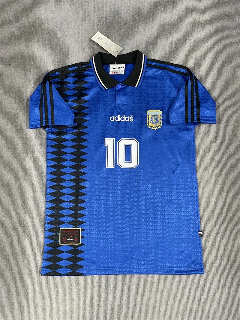 20241111_114025_054 Messi#10 Argentina Away Kit 94 Retro Jersey Football Shirt YH - Image 2