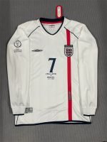 Beckham#7 02 World Cup England Home Kit Retro Jersey Football Shirt YH - Image 2