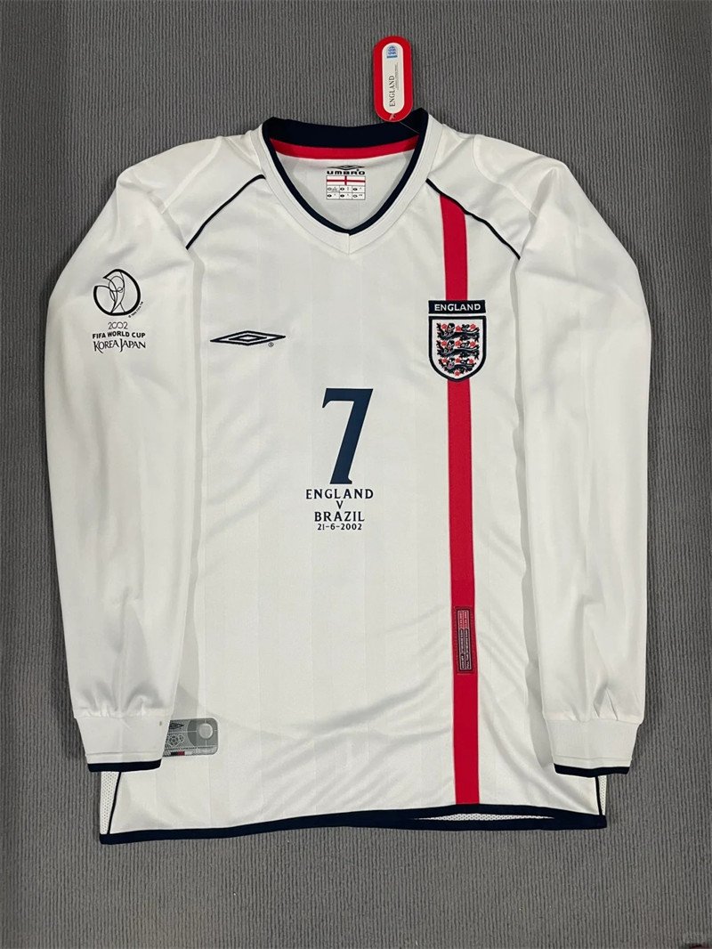 20241111_114049_070 Beckham#7 02 World Cup England Home Kit Retro Jersey Football Shirt YH - Image 2