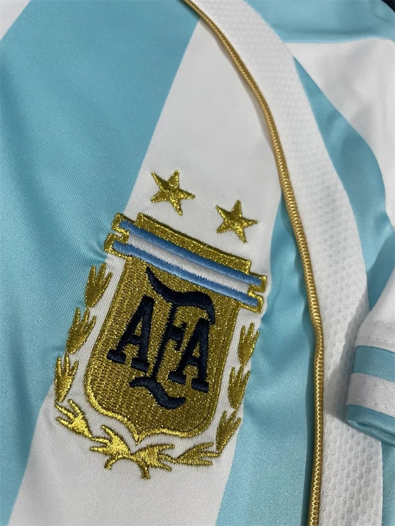 20241111_114058_086 Messi#19 Argentina Home Kit 2006 World Cup Retro Jersey Football Shirt YH - Image 4