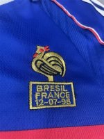Zidane#10 France Home Kit 98 World Cup Retro Jersey Football Shirt YH - Image 3