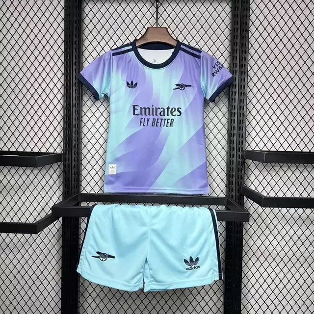 4 (1) 24-25 Kids Arsenal Away Jersey Football Kit Size 16-28 - Image 1