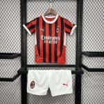 24-25 Kids AC Milan Home Jersey Kit Football Size 16-28