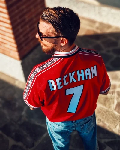 Click to view full screen 98-99 Retro Manchester United Kit Jersey Football Shirt S-XXL photo review