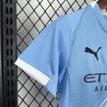 25-26 Kids Manchester City Home Jersey Kit Football Size 16-28 - Image 2