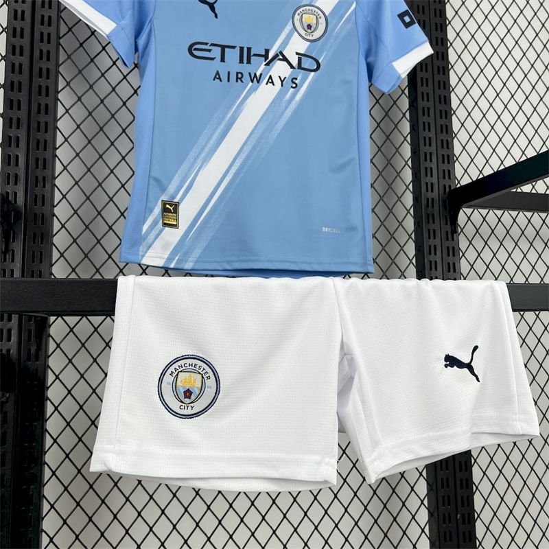 IMG_3423(1) 25-26 Kids Manchester City Home Jersey Kit Football Size 16-28 - Image 5