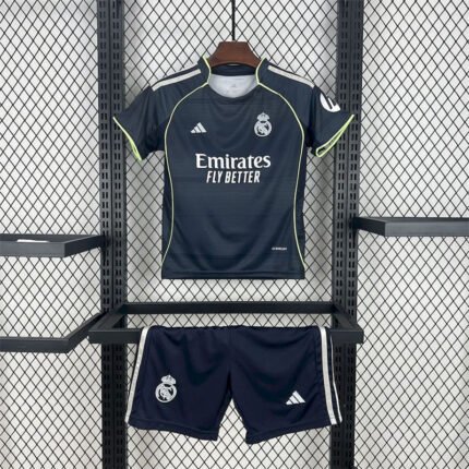 25-26 Kids Real Madrid Away Kit Jersey Football Size 16-28