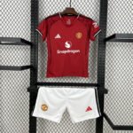 25-26 Kids Manchester United Home Kit Jersey Football Size 16-28